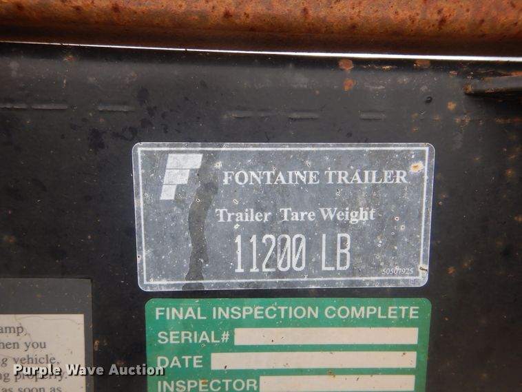 image for item GF9201 2015 Fontaine HAVSF12WSA flatbed trailer