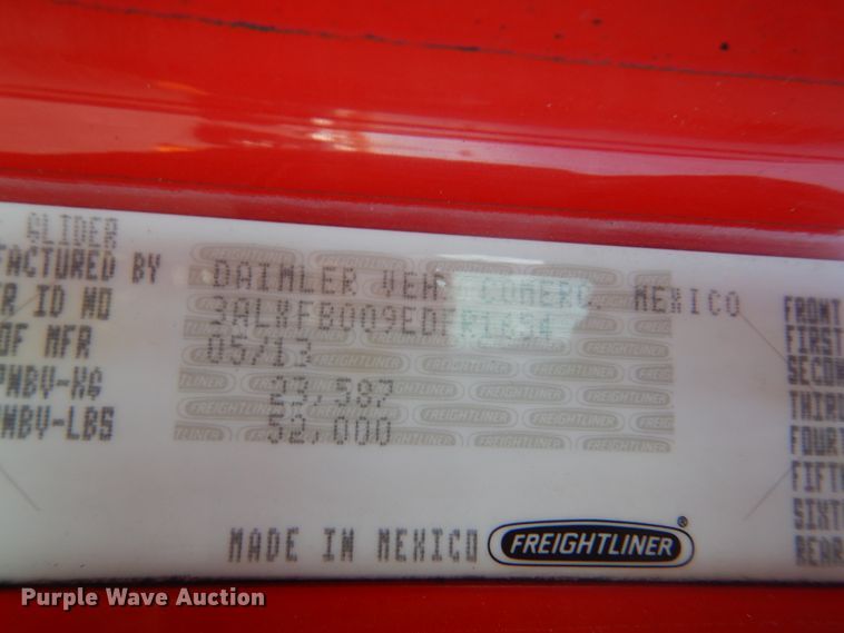 image for item GW9821 2014 Freightliner Coronado glider kit semi truck