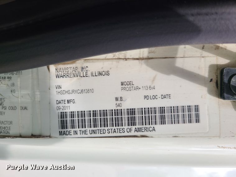 image for item K5849 2012 International ProStar  semi truck