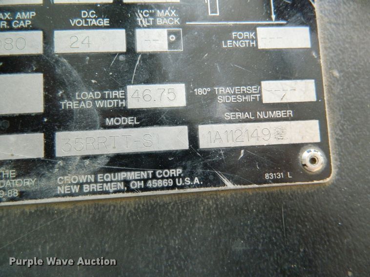 image for item DE4450 Crown 35RRTTS forklift