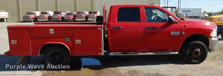 image for item DE5651 2014 Dodge Ram 3500HD  Crew Cab utility bed pickup truck