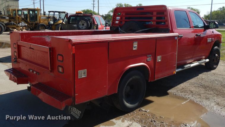 image for item DE5651 2014 Dodge Ram 3500HD  Crew Cab utility bed pickup truck