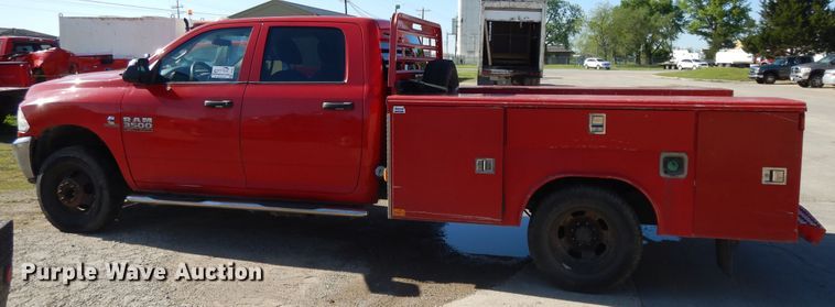 image for item DE5651 2014 Dodge Ram 3500HD  Crew Cab utility bed pickup truck