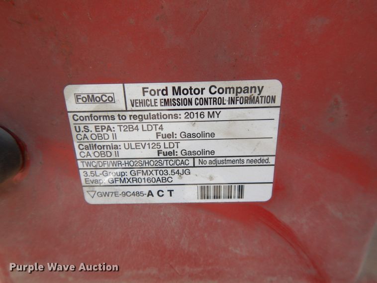 image for item DE5653 2016 Ford F150  SuperCab pickup truck