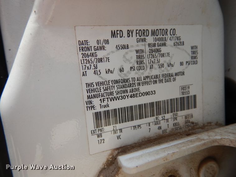 image for item DG6778 2008 Ford F350 Super Duty  Crew Cab pickup truck