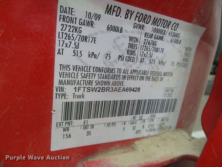 image for item DH4920 2010 Ford F250 Super Duty XL  Crew Cab pickup truck