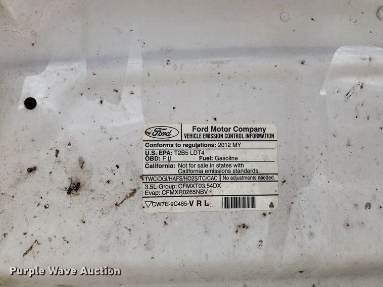 image for item GB9991 2012 Ford F150 XLT  SuperCab pickup truck