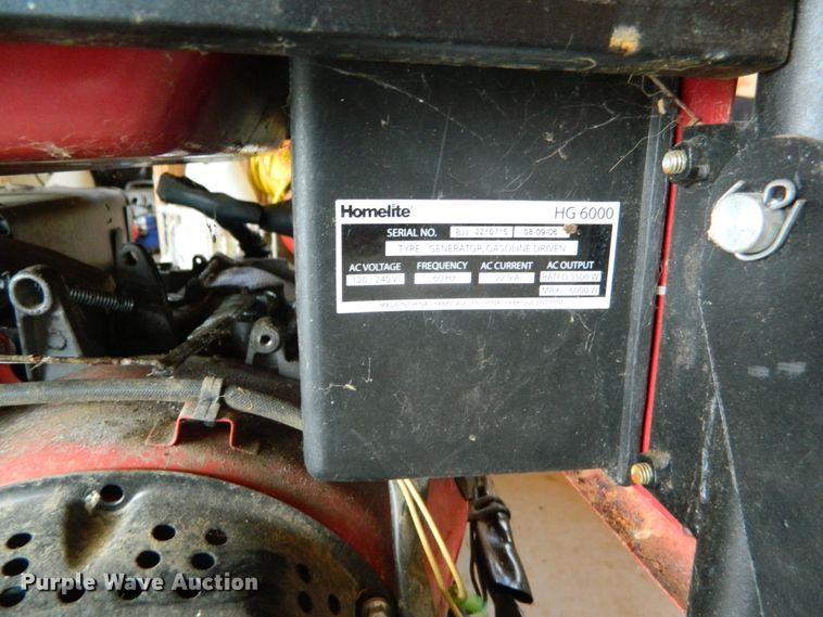 image for item GE9903 2006 Homelite HG6000 generator