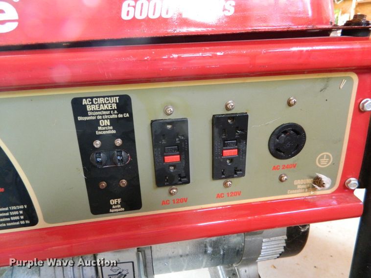 image for item GE9903 2006 Homelite HG6000 generator