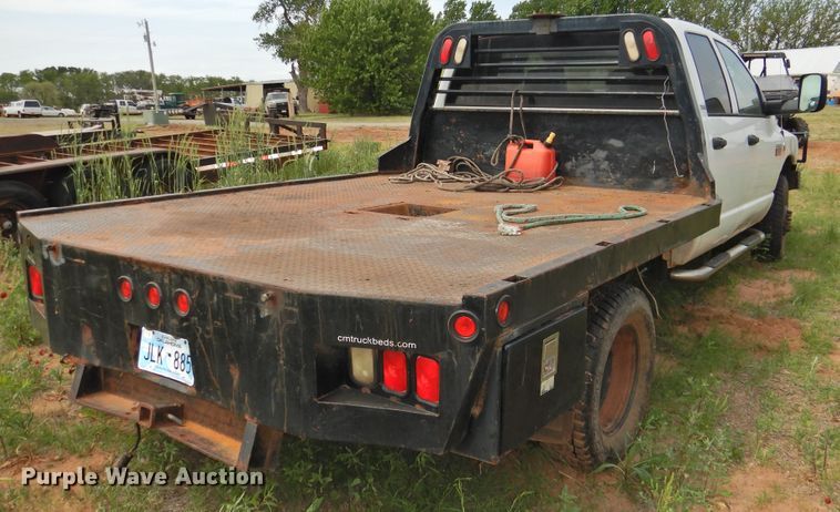 image for item GN9892 2009 Dodge Ram 3500HD  Quad Cab flatbed pickup truck