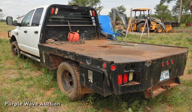 image for item GN9892 2009 Dodge Ram 3500HD  Quad Cab flatbed pickup truck