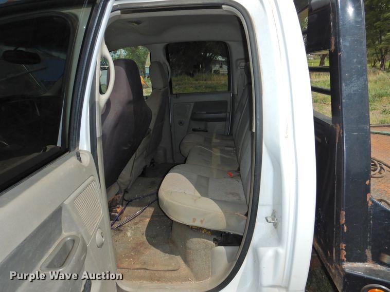 image for item GN9892 2009 Dodge Ram 3500HD  Quad Cab flatbed pickup truck