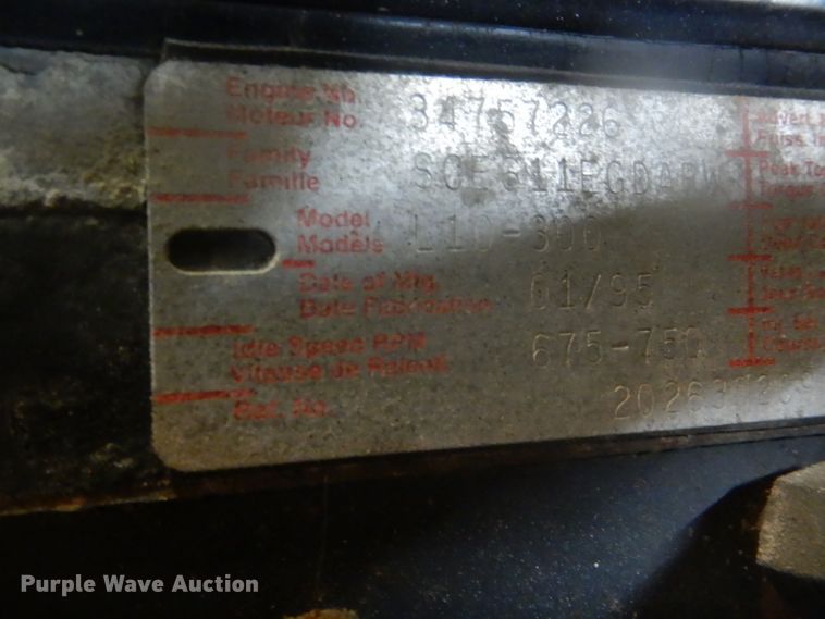 image for item GO9642 Cummins L10-300 six cylinder diesel engine