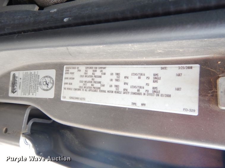 image for item GP9134 2008 GMC Savana G2500  handicap accessible van