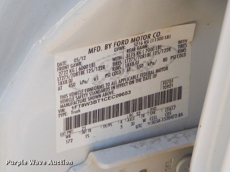 image for item GP9174 2012 Ford F350 Super Duty FX4  Crew Cab pickup truck