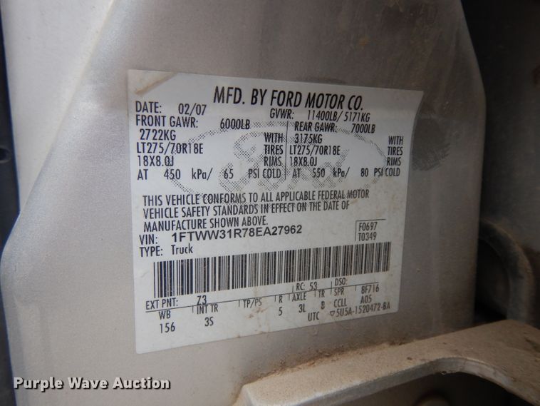 image for item GW9094 2008 Ford F350 Super Duty  Crew Cab pickup truck