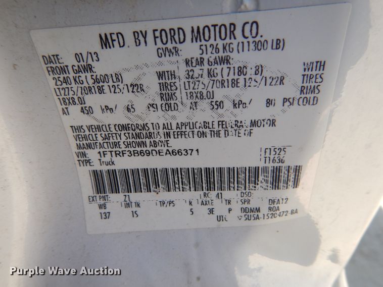 image for item GW9887 2013 Ford F350 Super Duty  pickup truck