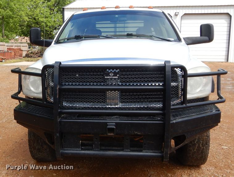 image for item HA9165 2008 Dodge Ram 3500HD  Quad Cab flatbed pickup truck