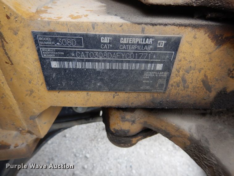 image for item DE2444 2011 Caterpillar 308D CR  excavator