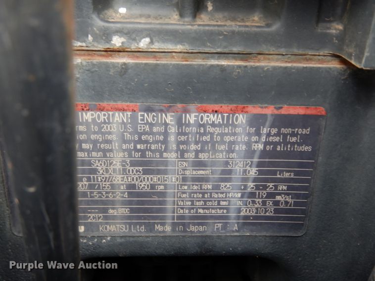 image for item DF4009 2004 Komatsu D65EX-15  dozer