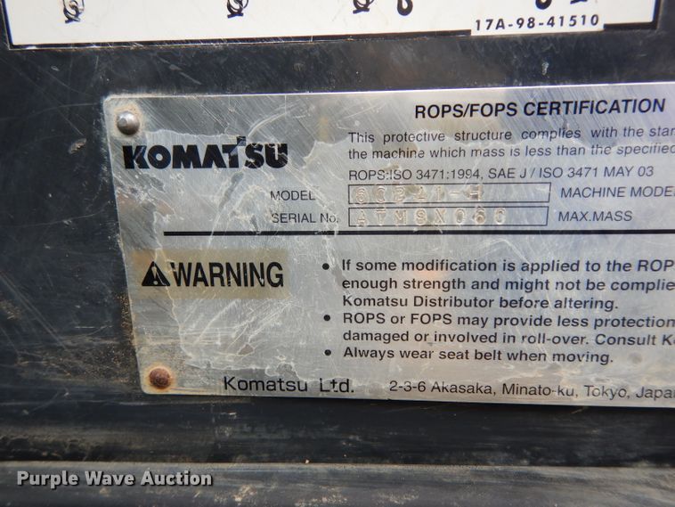 image for item DF4010 2009 Komatsu D51EX-22  Series 22 dozer