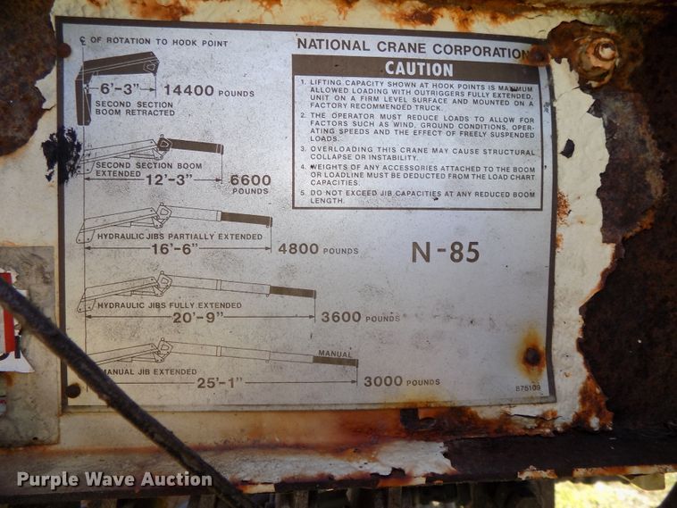 image for item DG2574 National Crane N85 knuckle boom crane