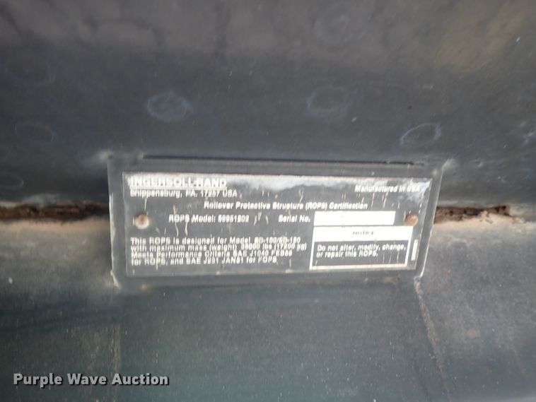 image for item DG3191 1997 Ingersoll Rand SD100D  single drum vibratory roller