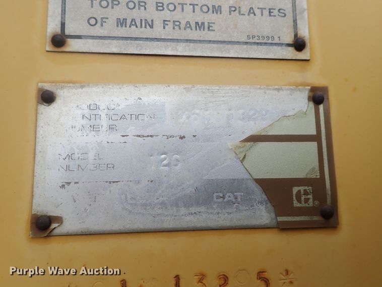 image for item DG3193 1989 Caterpillar 12G  motor grader