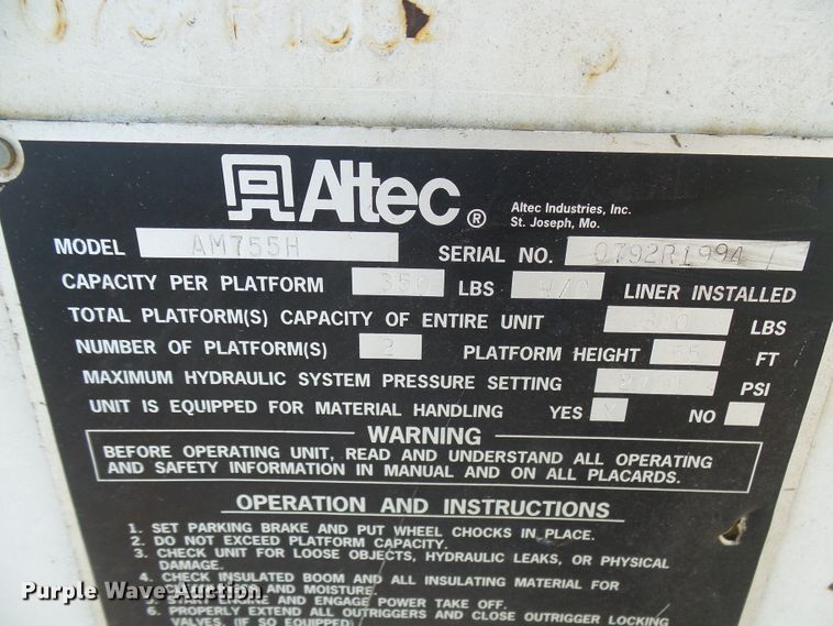 image for item DG5676 1992 Chevrolet Kodiak C6500 forestry bucket truck