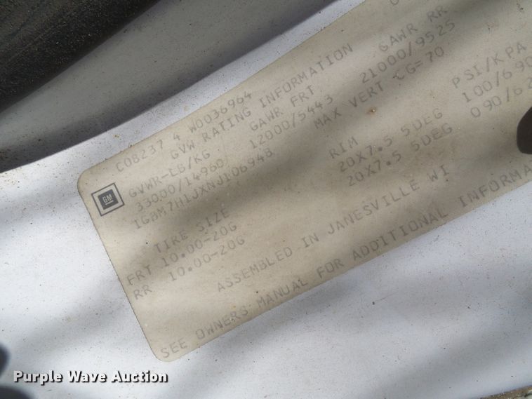 image for item DG5676 1992 Chevrolet Kodiak C6500 forestry bucket truck