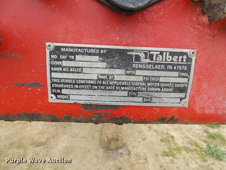 image for item DG5678 2004 Talbert T3DW-50SA-HRG-1-T1 lowboy equipment trailer