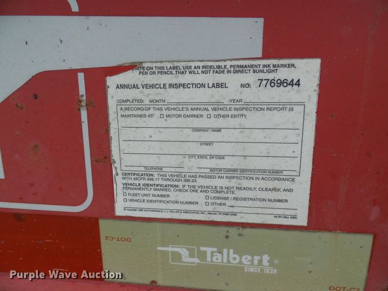 image for item DG5678 2004 Talbert T3DW-50SA-HRG-1-T1 lowboy equipment trailer