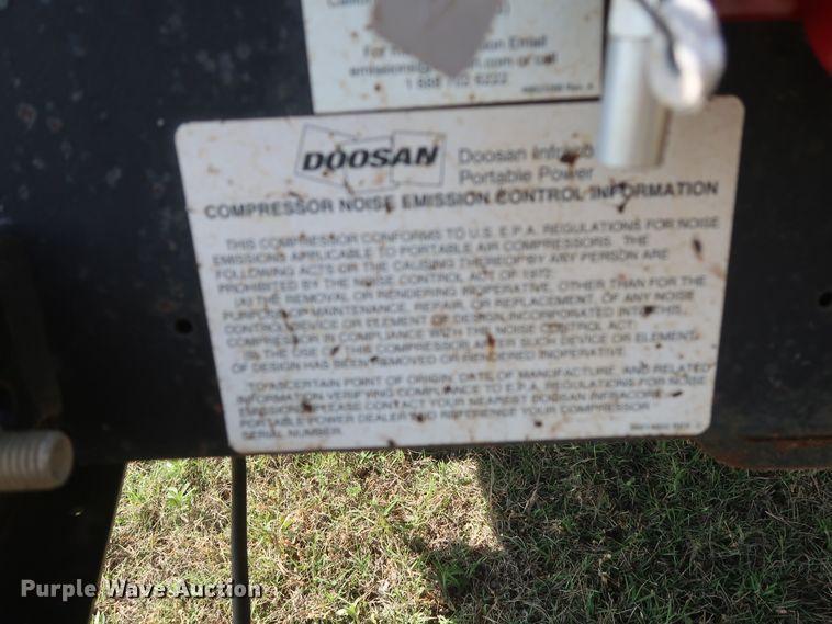 image for item DH0907 2014 Doosan C185WKUB-FX-T4I  air compressor