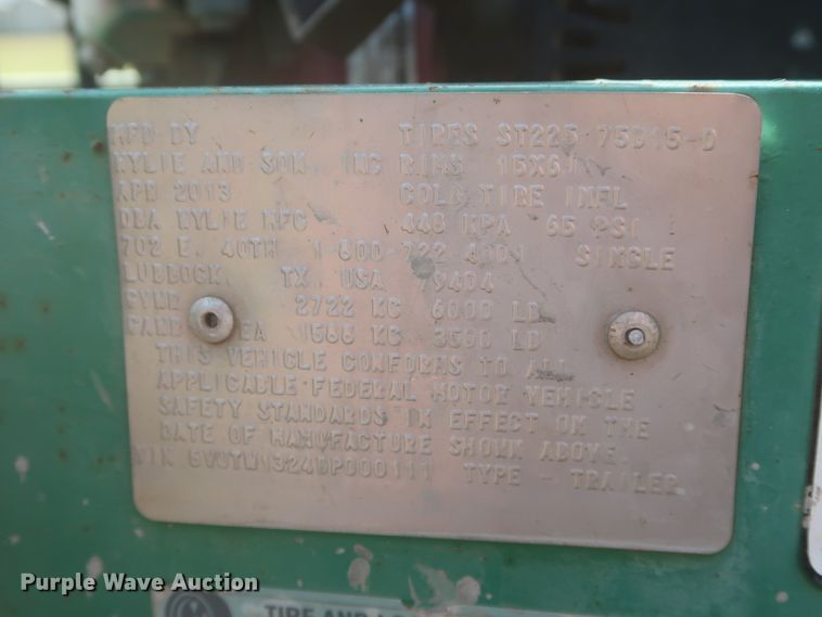 image for item DH0908 2013 Wylie EXP500S tank trailer