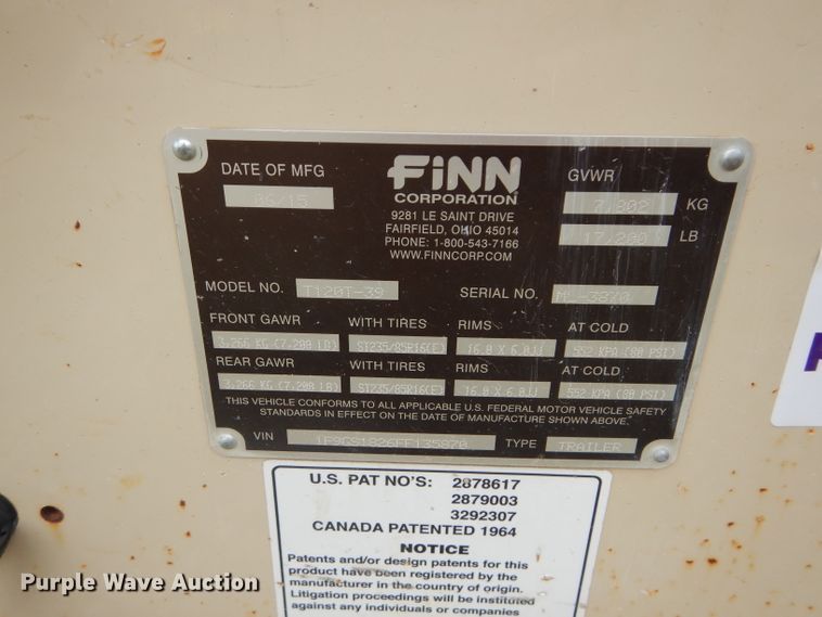 image for item DH4452 2015 Finn T120T-39  hydro seeder