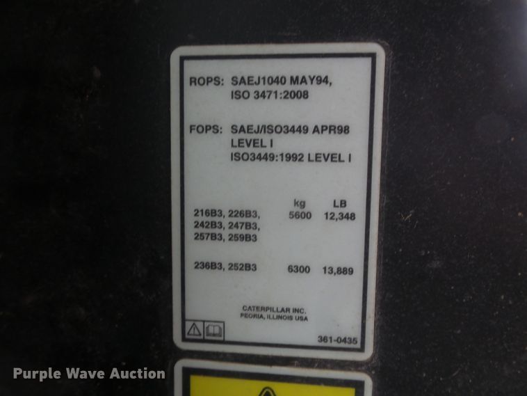 image for item DH4922 2012 Caterpillar 242B  Series 3 skid steer loader