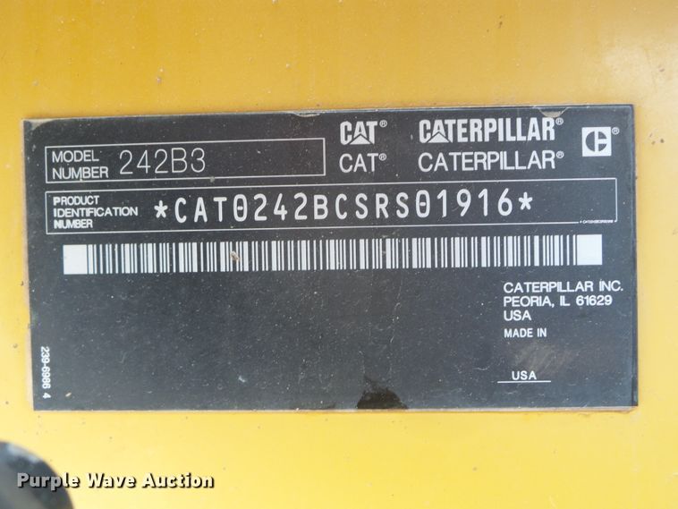 image for item DH4922 2012 Caterpillar 242B  Series 3 skid steer loader