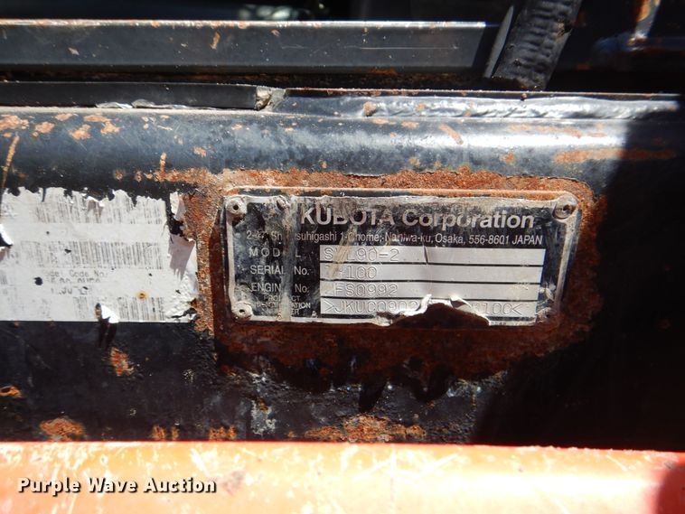 image for item DH5344 2016 Kubota SVL90-2  tracked skid steer loader