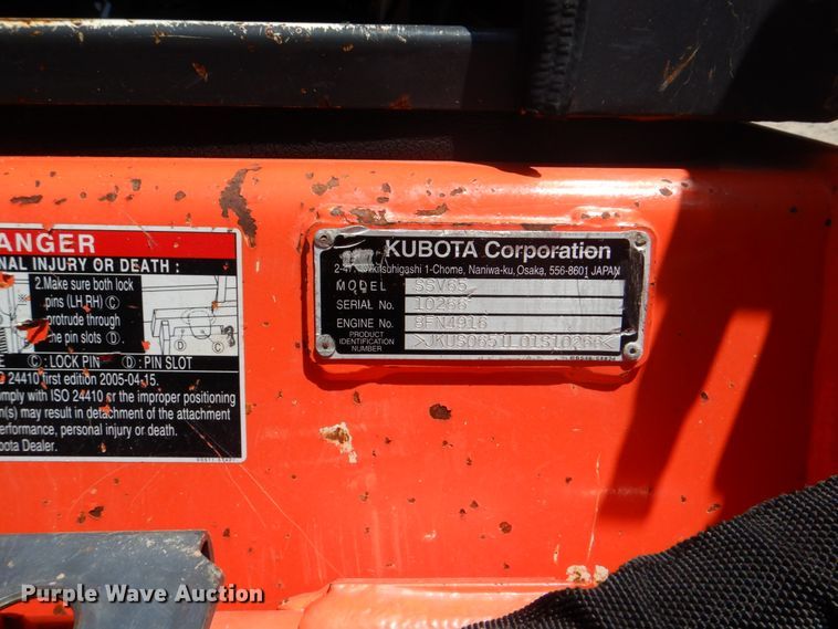 image for item DH5345 2016 Kubota SSV65  skid steer loader