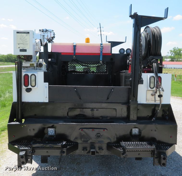 image for item DI2187 2012 Ford F550 Super Duty XL Crew Cab utility bed truck with crane