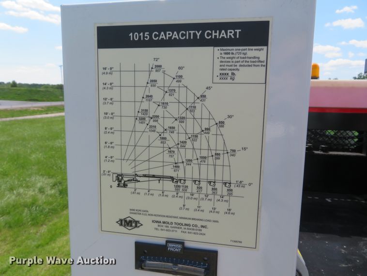 image for item DI2187 2012 Ford F550 Super Duty XL Crew Cab utility bed truck with crane