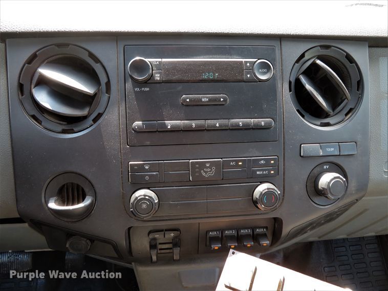 image for item DI2187 2012 Ford F550 Super Duty XL Crew Cab utility bed truck with crane