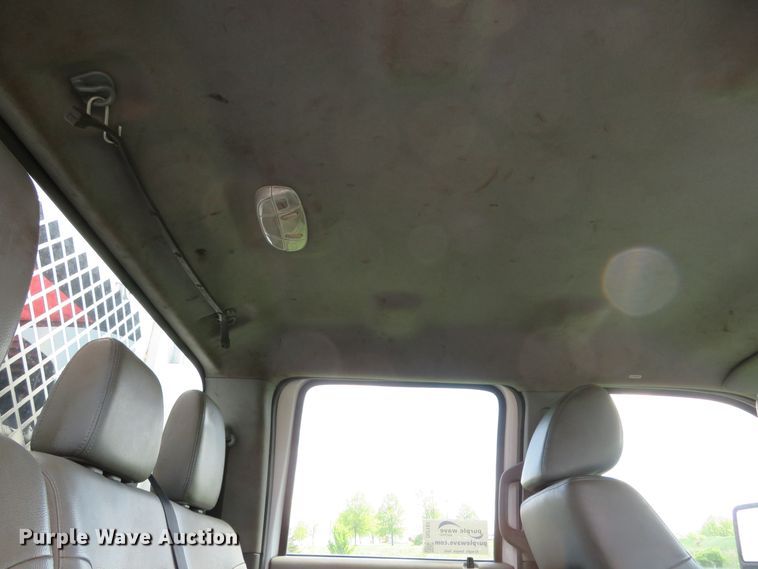 image for item DI2187 2012 Ford F550 Super Duty XL Crew Cab utility bed truck with crane