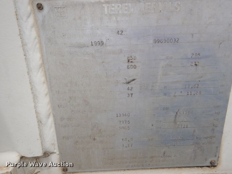 image for item EK9229 1999 Terex TB42  boom lift