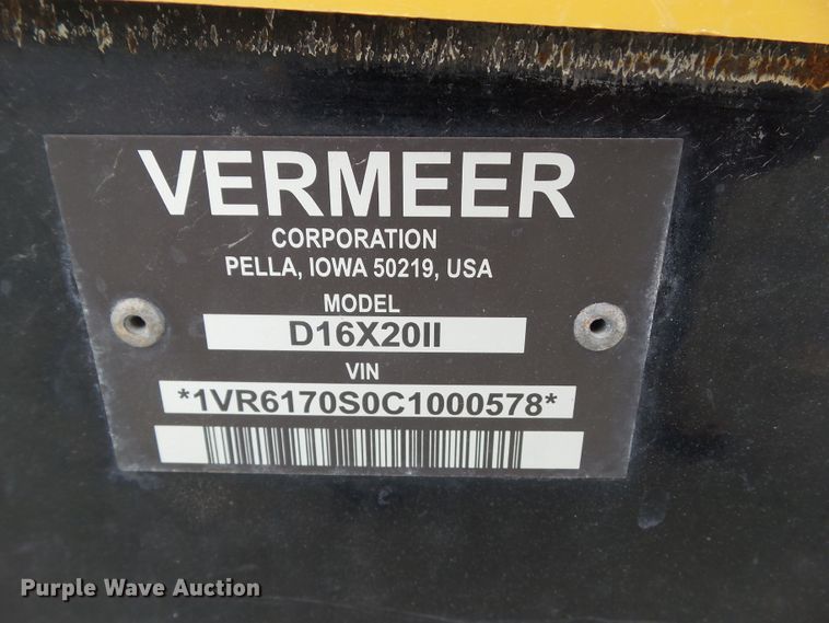image for item EM9999 2012 Vermeer D16X20 Series II  directional boring unit