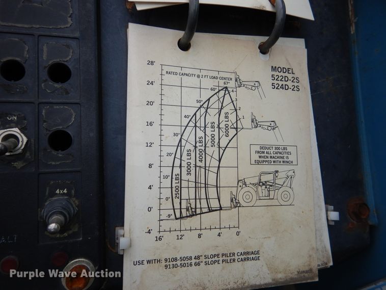 image for item GL9730 2000 Gradall 524D  telehandler