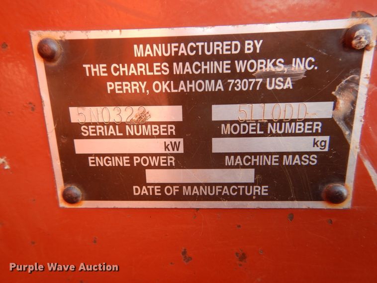 image for item GU9982 1996 Ditch Witch 5110  trencher