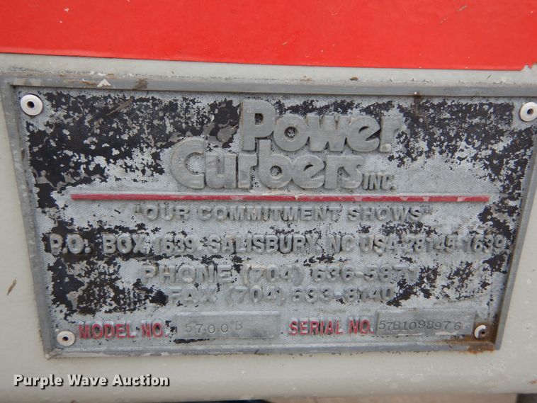 image for item GU9989 Power Curbers 5700B curb machine