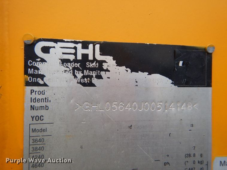 image for item GV9000 Gehl 5640E  skid steer loader
