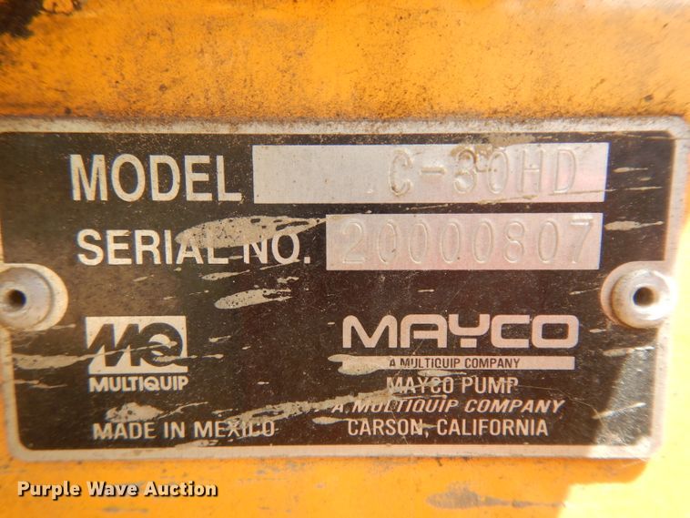 image for item GW9098 Mayco C-30HD grout pump